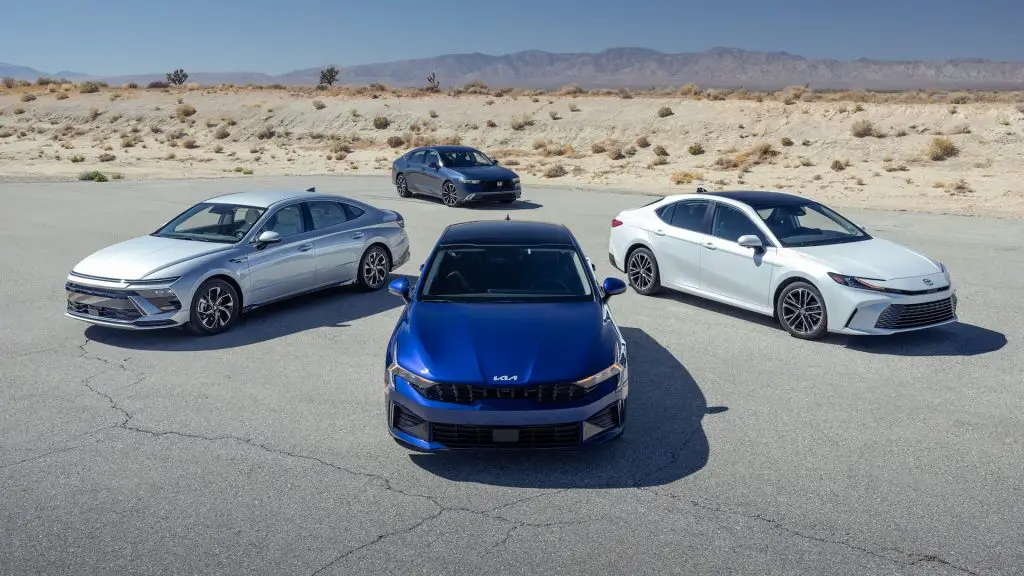 2025 Toyota Camry vs. Kia K5 vs. Hyundai Sonata vs. Honda Accord: Family Sedan Comparison Test!